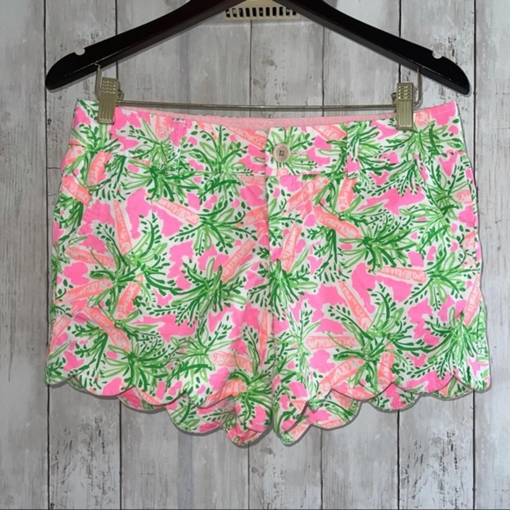Lily Pulitzer 5" Buttercup Scallop Hem Shorts sz 4